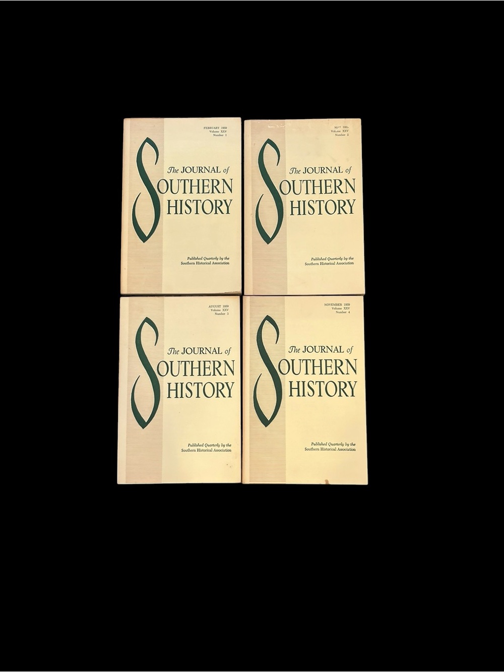 1959 The Journal of Southern History Southern Historical Association Volume XXV